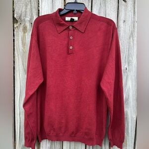 Tommy Bahama Silk Blend Pull Over Maroon Medium XL EUC